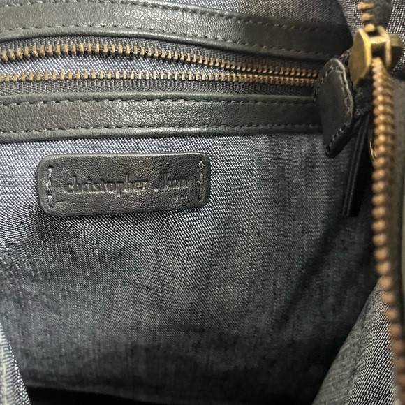 Black Leather Tote Bag by Christopher Kon - Picture 4 of 5